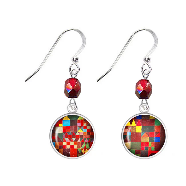 Castle and Sun Art Glass Necklace - Image 4