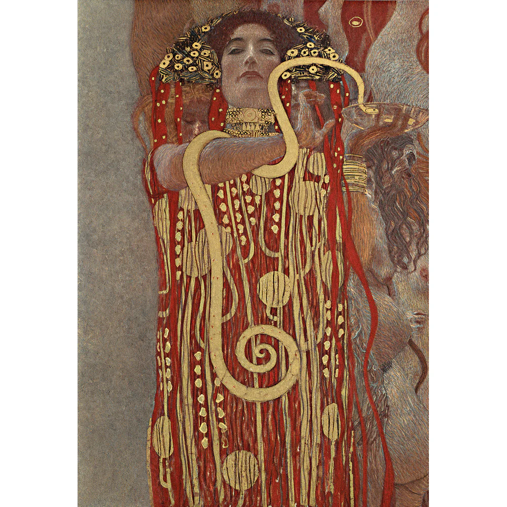 Klimt Hygieia Red Dress Art Scarf - Image 3