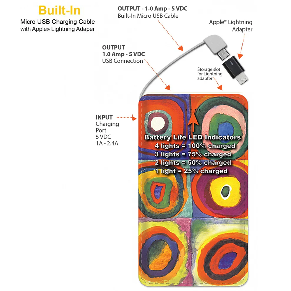 Kandnsky Squares Portable Power Bank - Image 2
