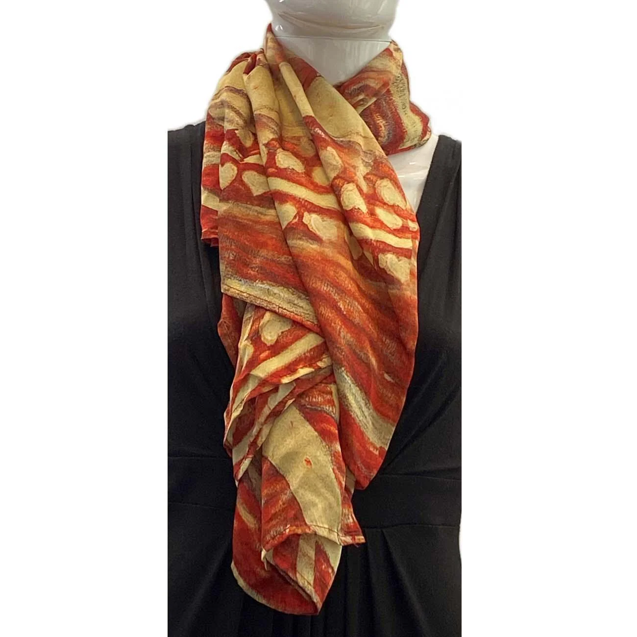 Klimt Hygieia Red Dress Art Popover Top or Scarf - Image 2