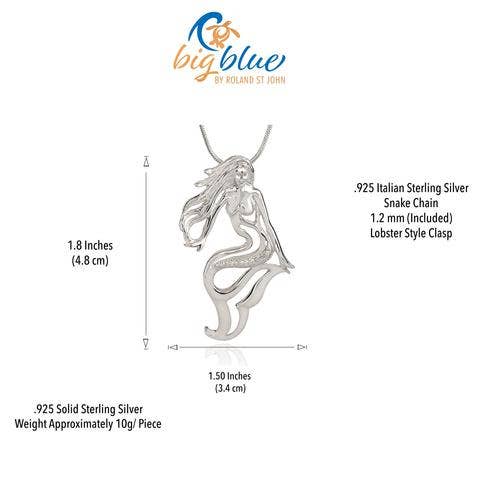 Handmade Sterling Silver Mermaid Lorelei Pendant - Mythical Ocean Jewelry - Image 4