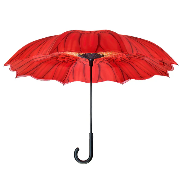 Red Daisy Stick Umbrella RC - Image 2