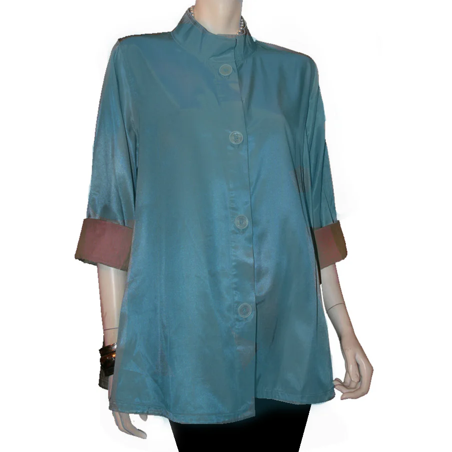 X - Reversible Teal/Brick Red Swing Top - Clearance