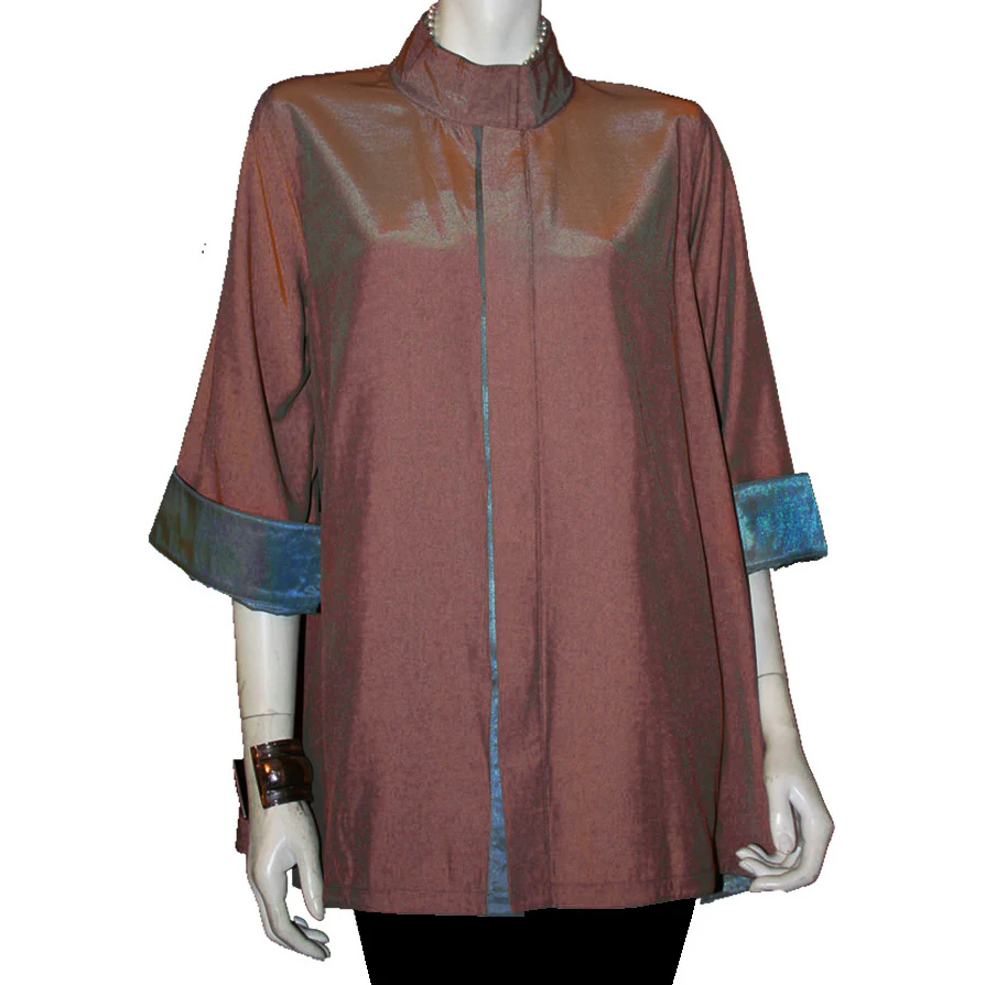 X - Reversible Teal/Brick Red Swing Top - Clearance - Image 2