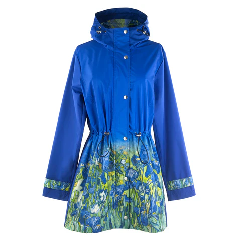 Van Gogh Irises Raincoat - Image 2