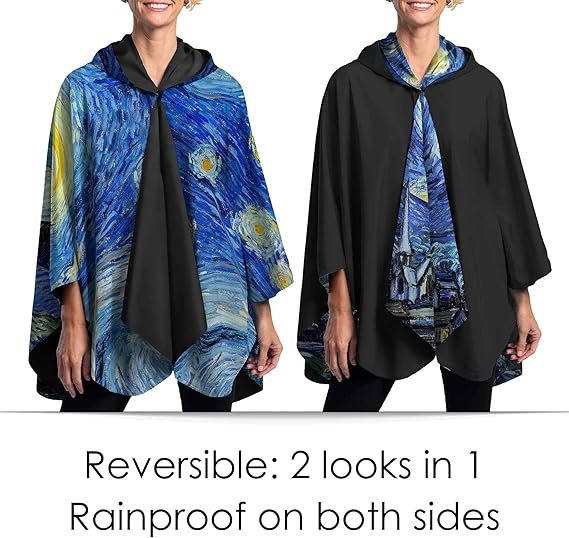 Van Gogh Starry Night Rain Cape by Raincaper - Image 5