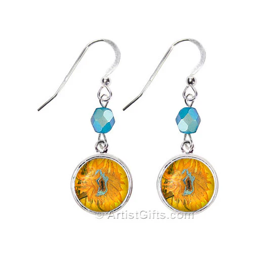 Van Gogh Sunflowers Art Necklace - Image 4